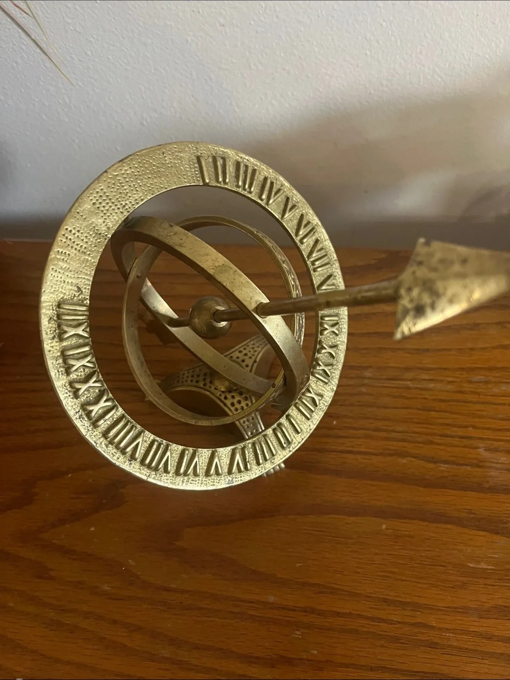 Vintage brass Decorative Armillary Sphere sundial